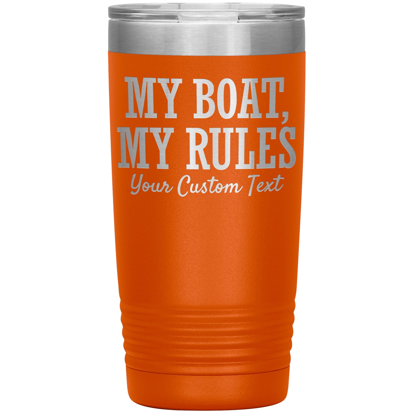 Personalized My Boat My Rules Drink Tumbler - Smith Mountain Lake Gift