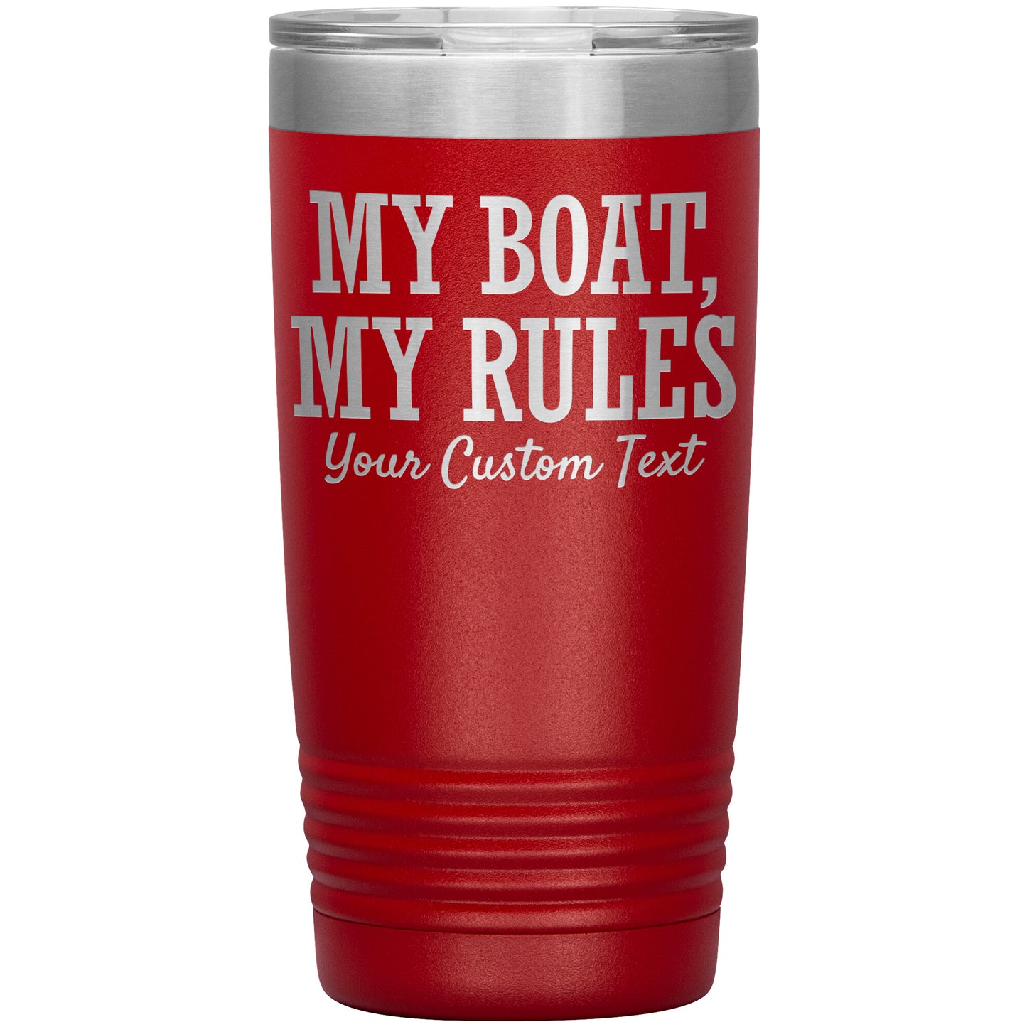 Personalized My Boat My Rules Drink Tumbler - Smith Mountain Lake Gift