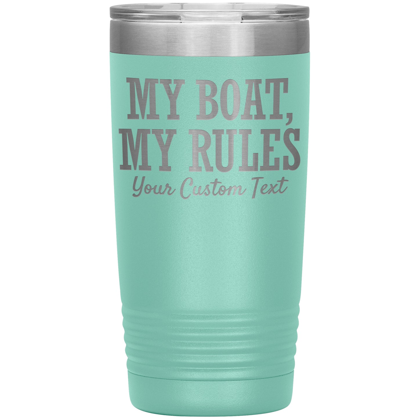 Personalized My Boat My Rules Drink Tumbler - Smith Mountain Lake Gift