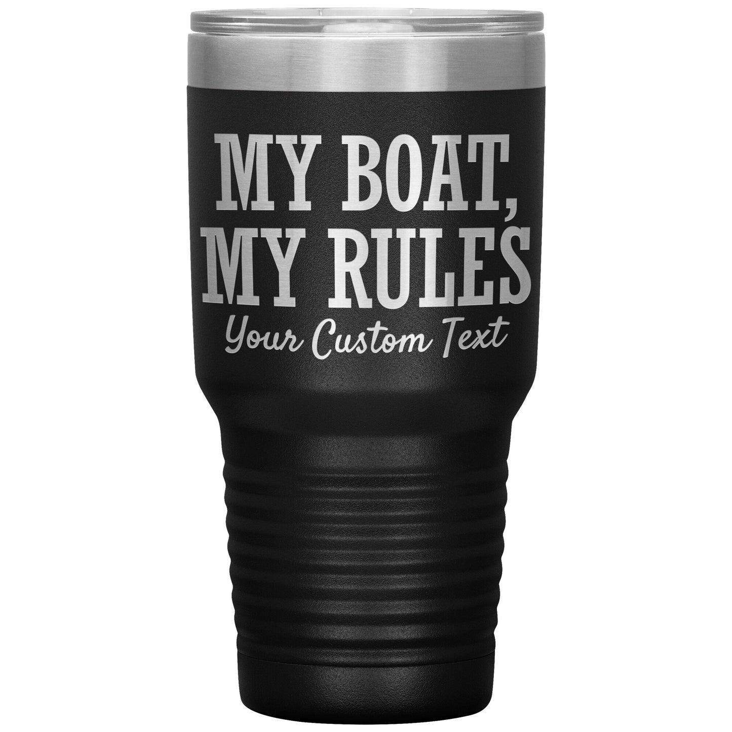 Personalized My Boat My Rules Drink Tumbler - Smith Mountain Lake Gift