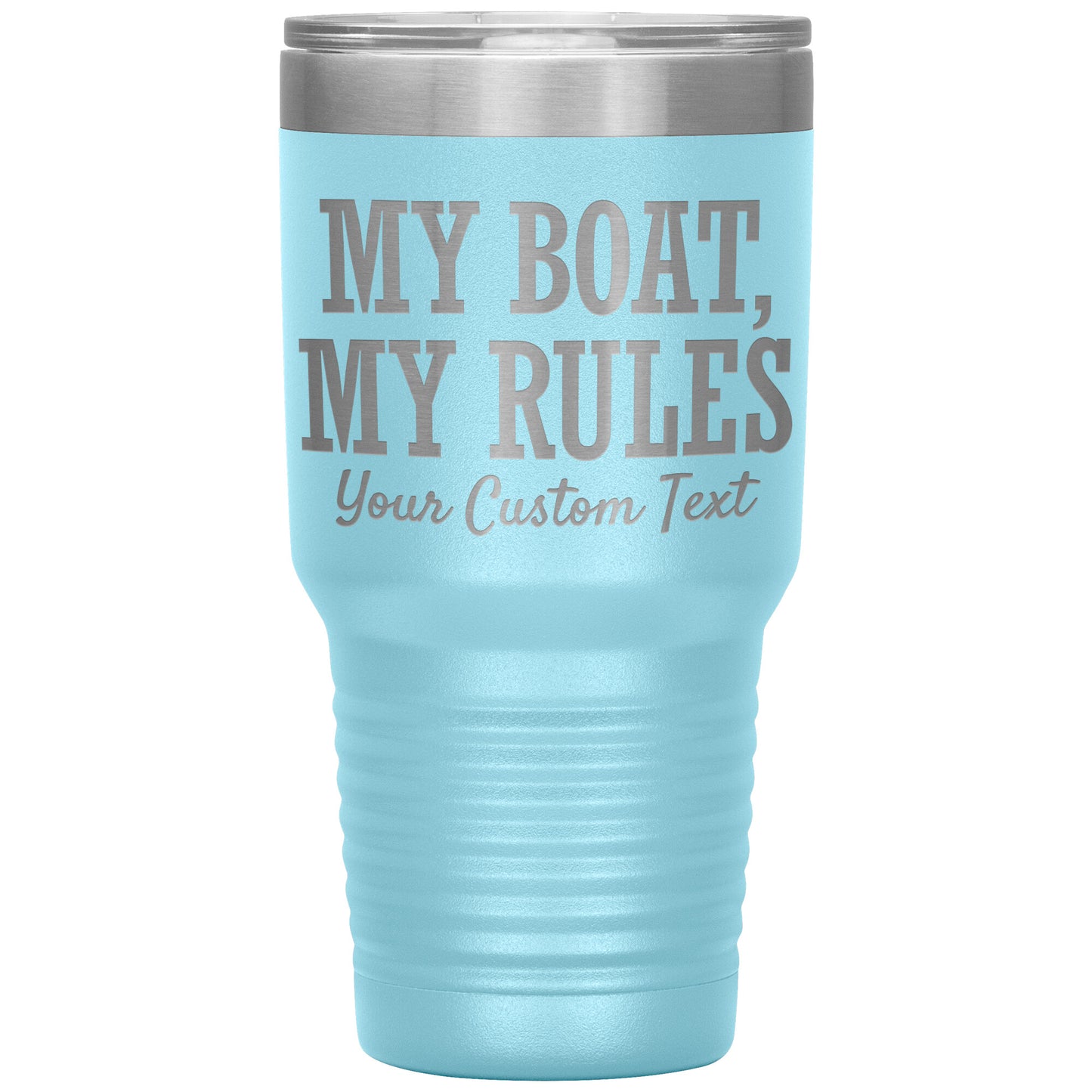 Personalized My Boat My Rules Drink Tumbler - Smith Mountain Lake Gift