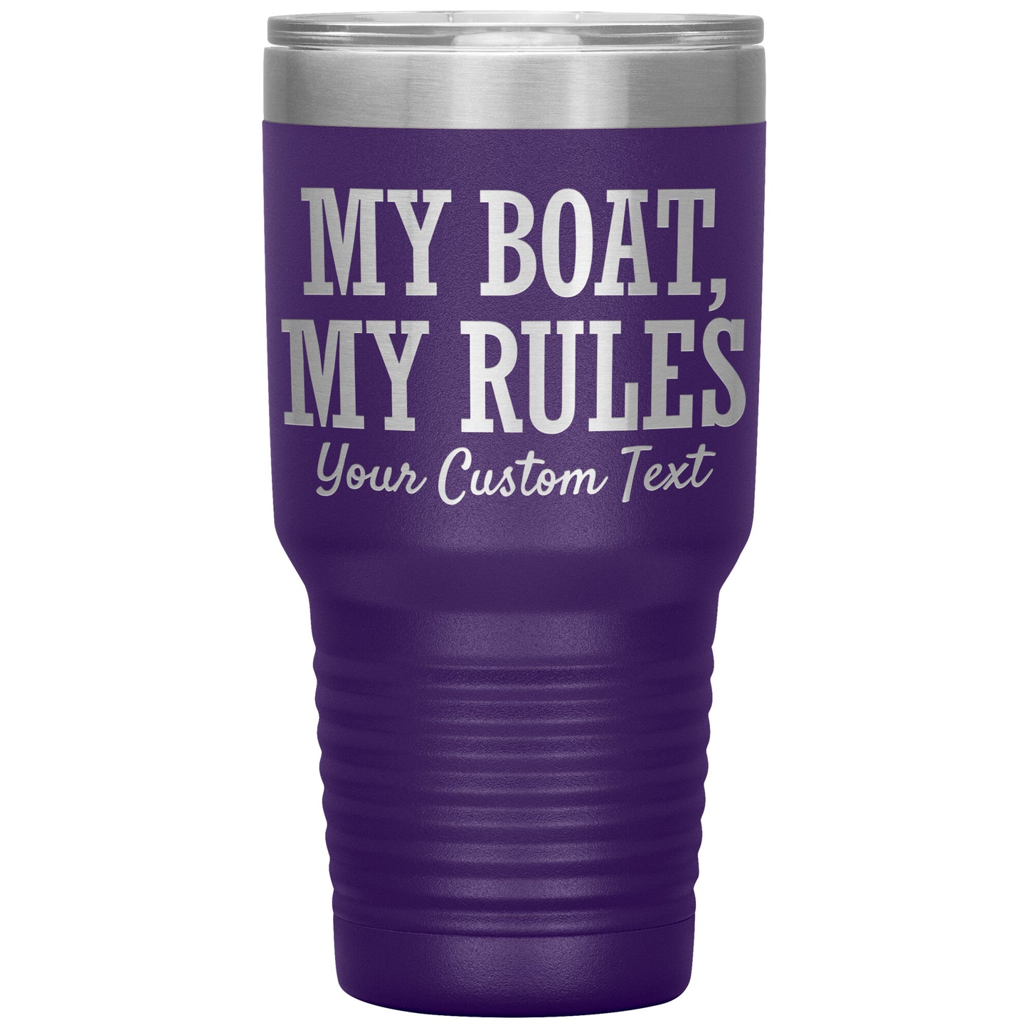 Personalized My Boat My Rules Drink Tumbler - Smith Mountain Lake Gift