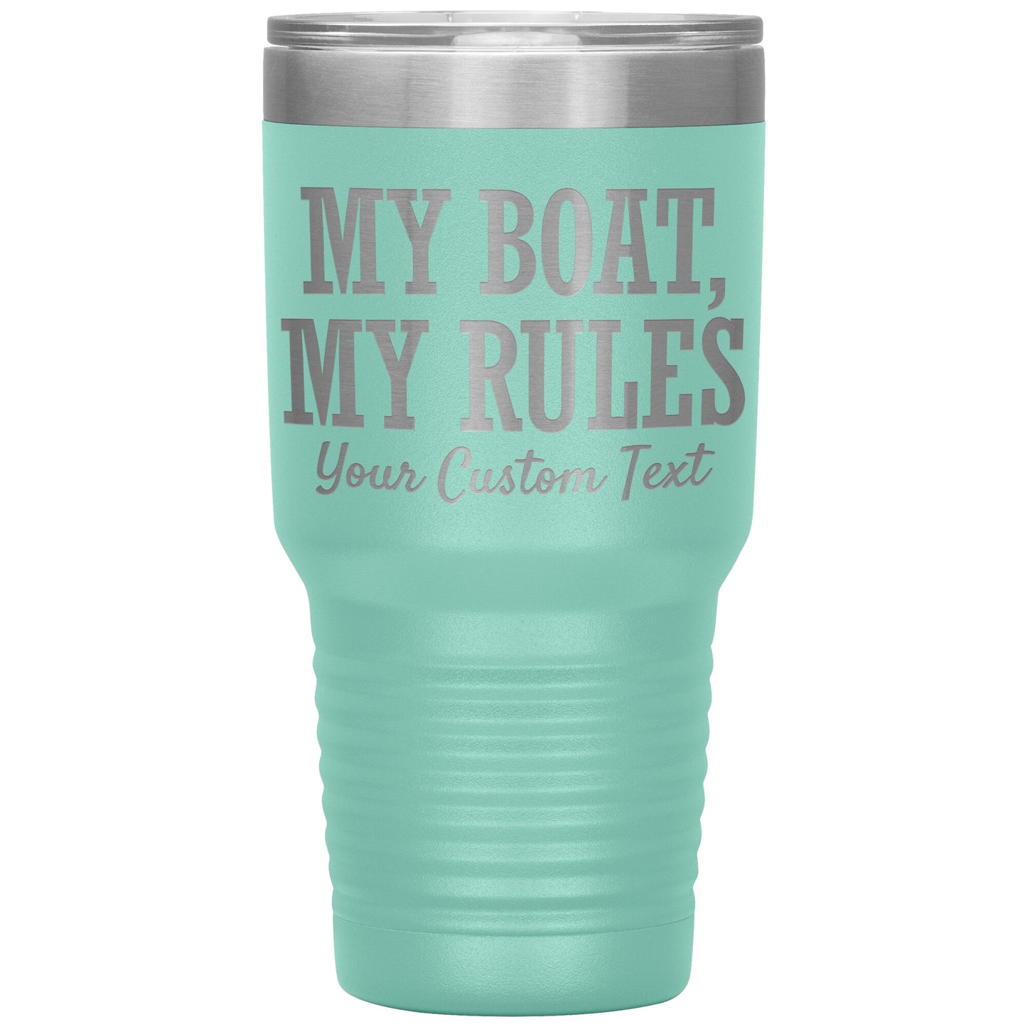 Personalized My Boat My Rules Drink Tumbler - Smith Mountain Lake Gift