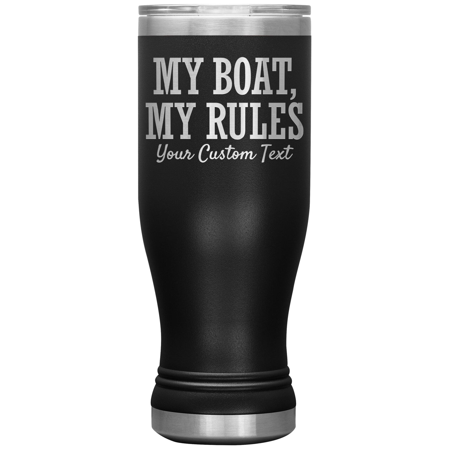 Personalized My Boat My Rules Drink Tumbler - Smith Mountain Lake Gift
