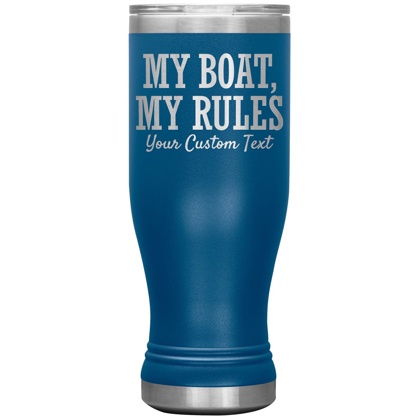 Personalized My Boat My Rules Drink Tumbler - Smith Mountain Lake Gift