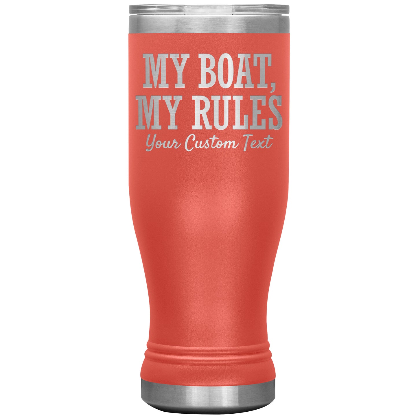 Personalized My Boat My Rules Drink Tumbler - Smith Mountain Lake Gift