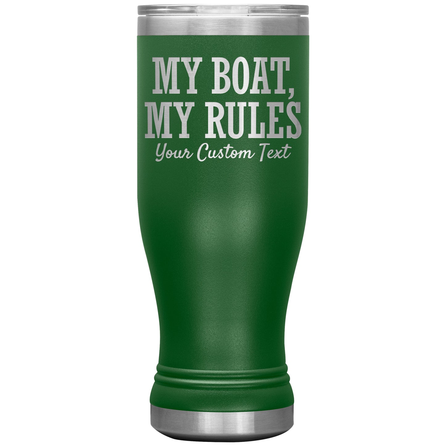 Personalized My Boat My Rules Drink Tumbler - Smith Mountain Lake Gift