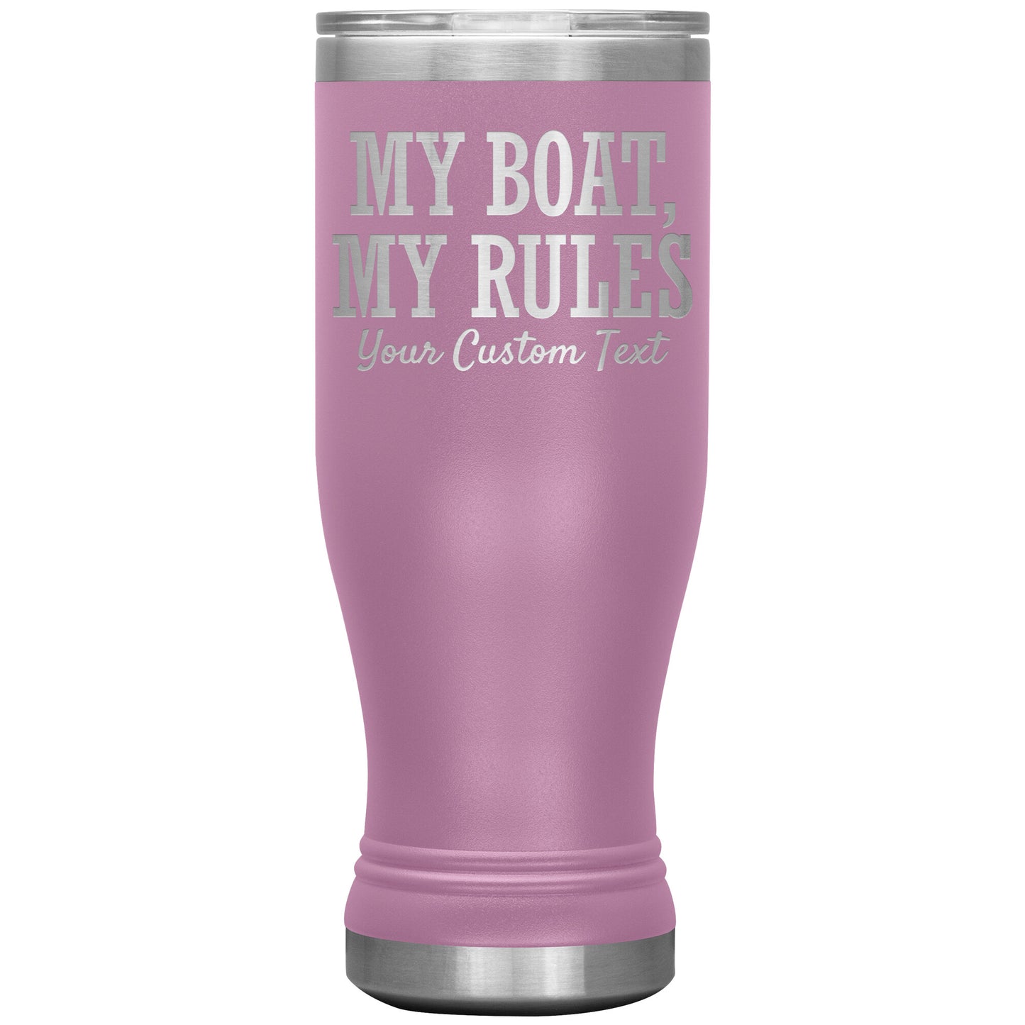 Personalized My Boat My Rules Drink Tumbler - Smith Mountain Lake Gift