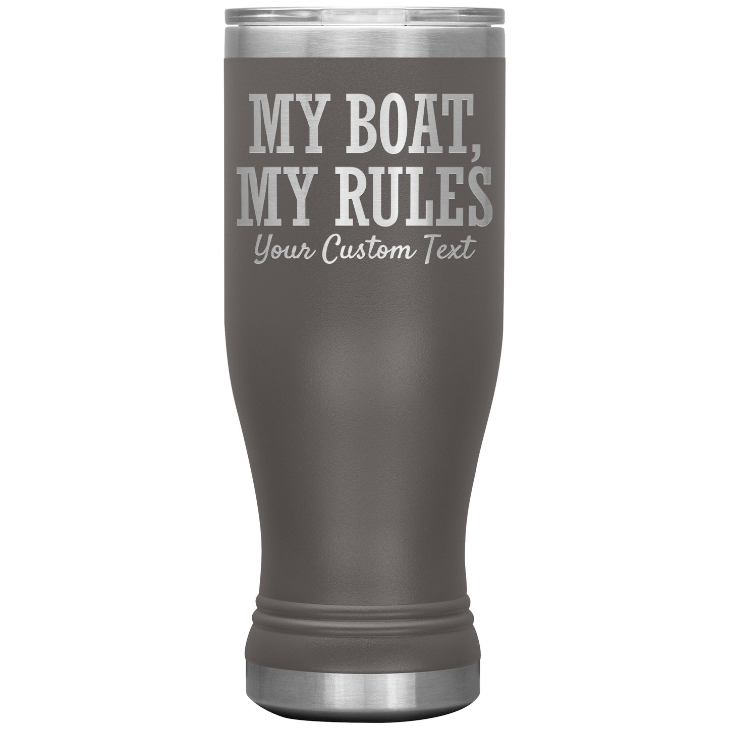 Personalized My Boat My Rules Drink Tumbler - Smith Mountain Lake Gift