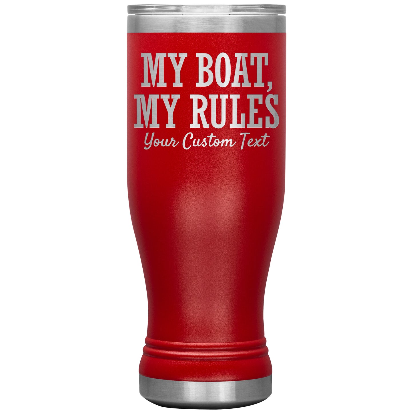 Personalized My Boat My Rules Drink Tumbler - Smith Mountain Lake Gift