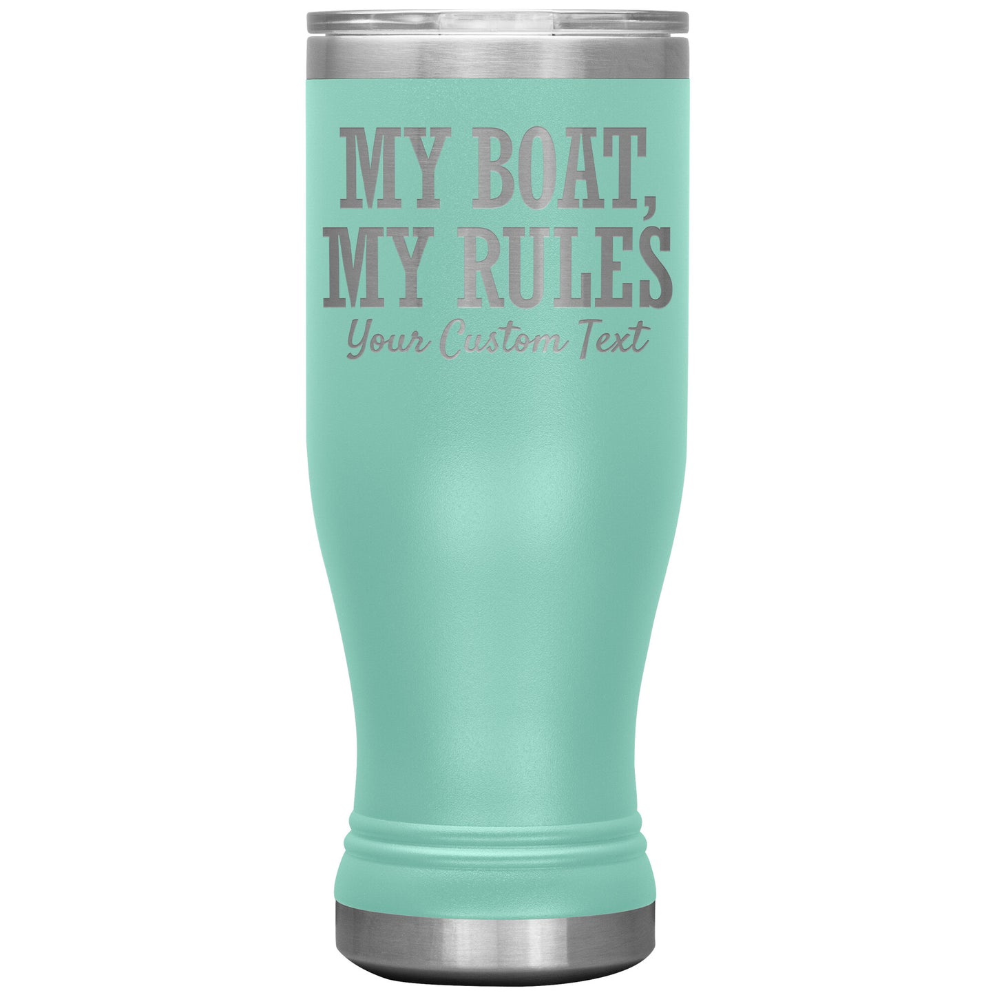 Personalized My Boat My Rules Drink Tumbler - Smith Mountain Lake Gift