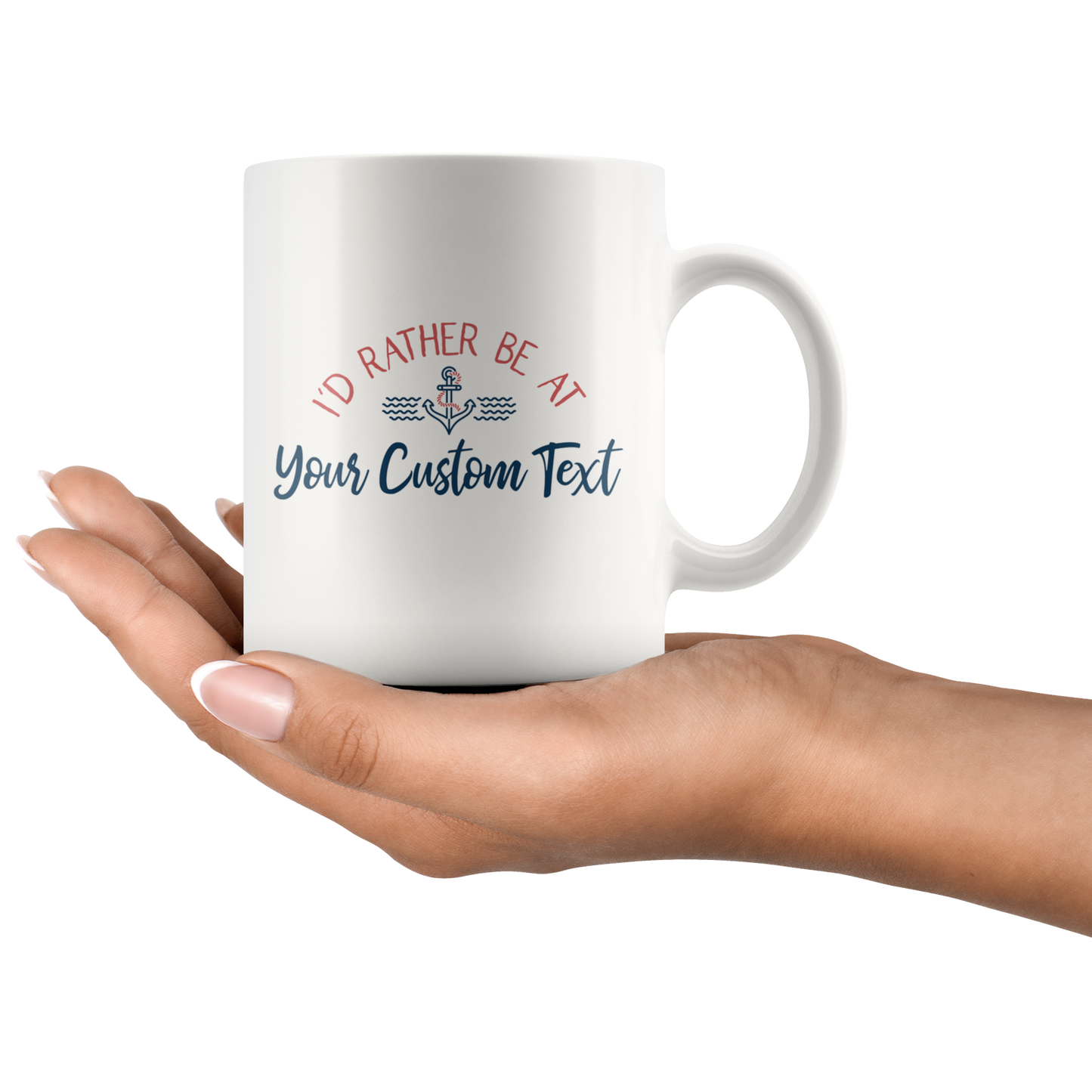 I'd Rather Be At The Lake Custom Coffee Mug