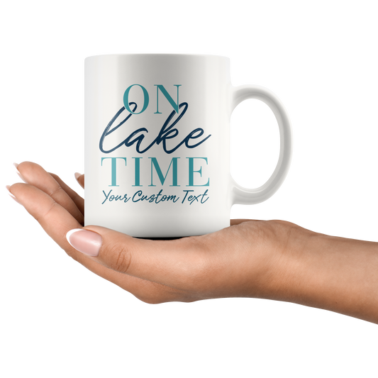 On Lake Time Custom Coffee Mug