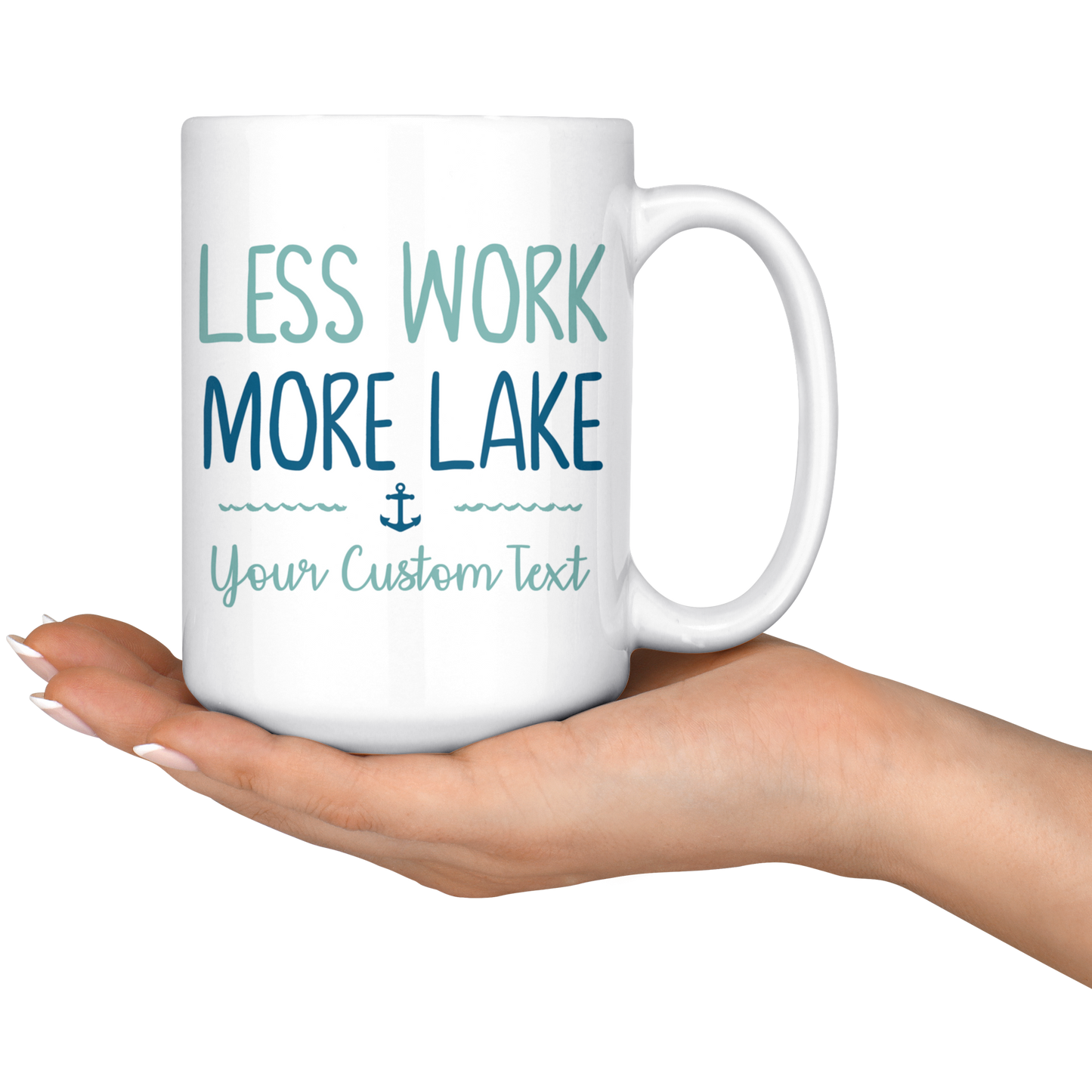 Less Work More Lake Custom Coffee Mug