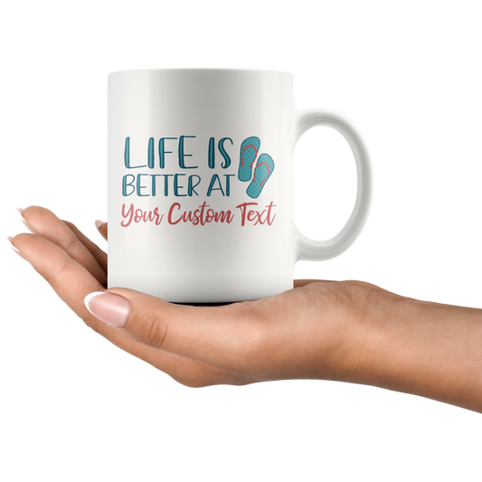 Life Is Better At The Lake Custom Coffee Mug