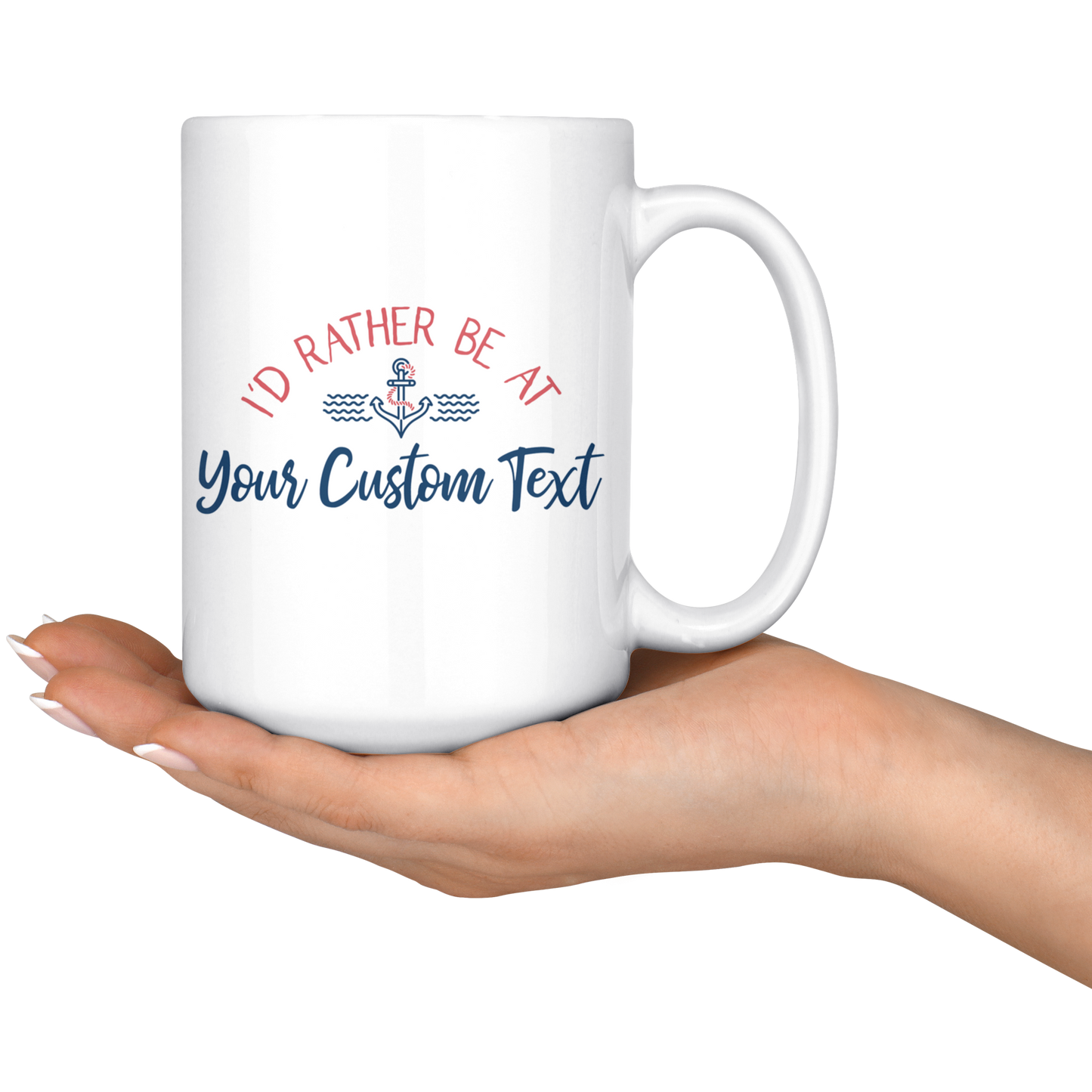 I'd Rather Be At The Lake Custom Coffee Mug