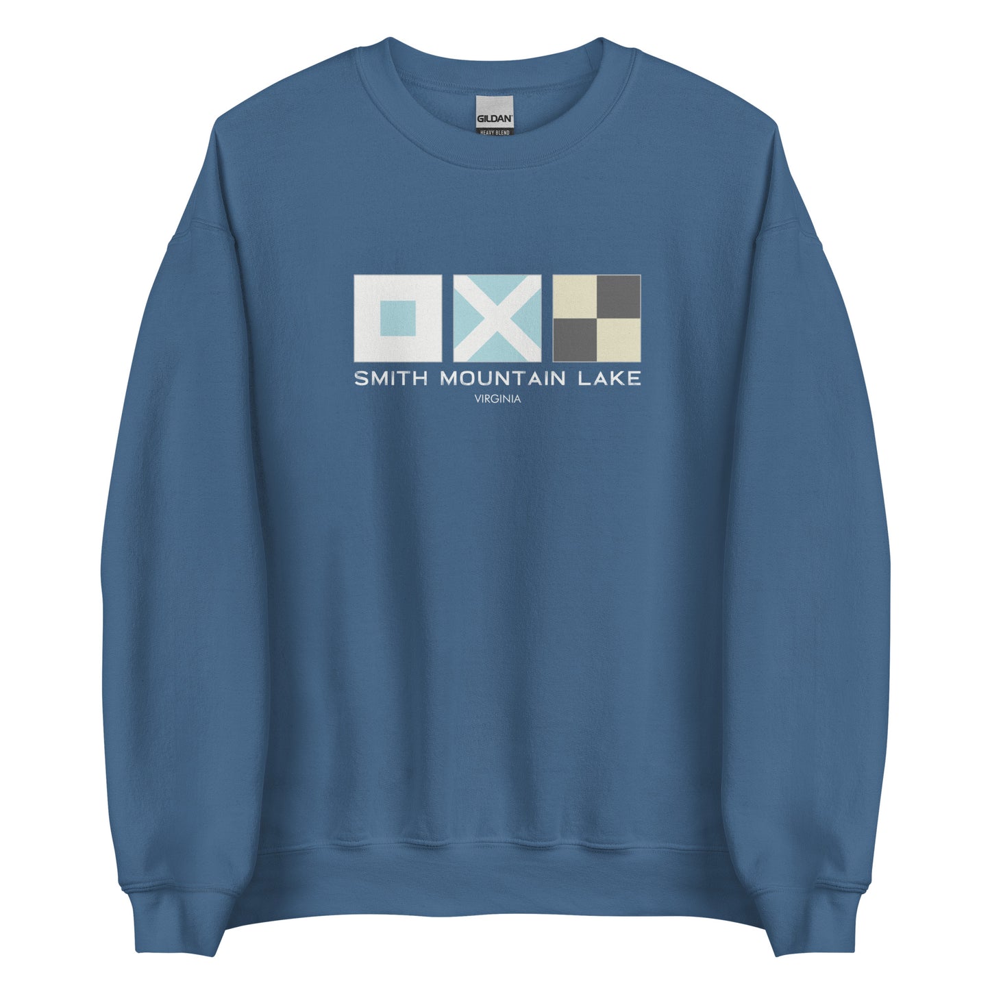 Smith Mountain Lake (SML) Nautical Flags Unisex Crewneck Sweatshirt