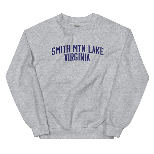Smith Mountain Lake Virginia Arch Type Unisex Crewneck Sweatshirt
