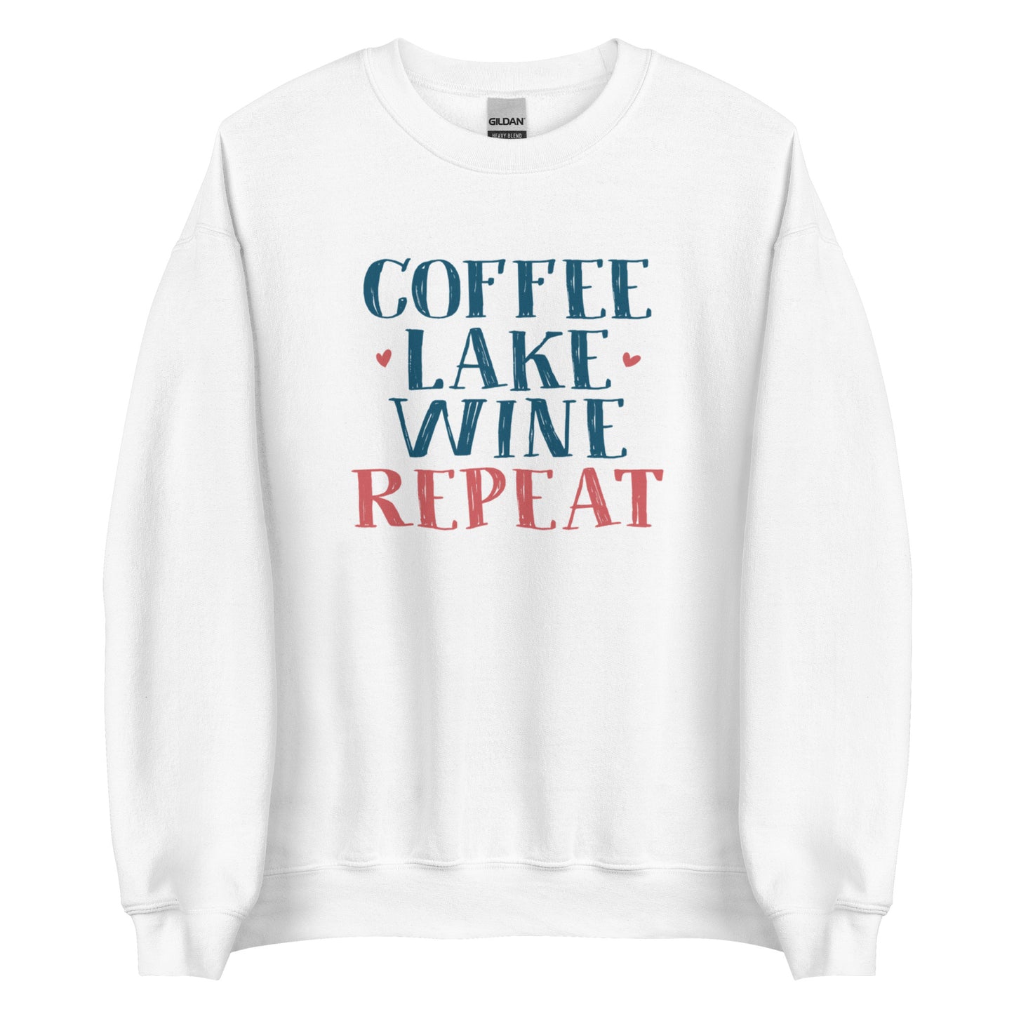 Coffee Lake Wine Repeat Unisex Crewneck Sweatshirt