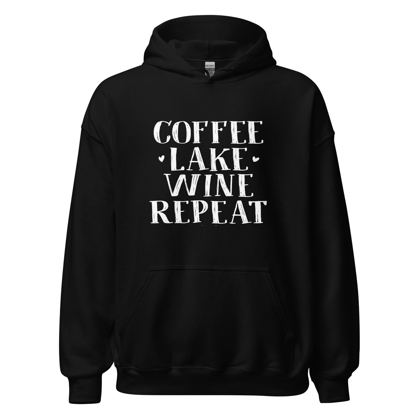 Coffee Lake Wine Repeat Unisex Hoodie Sweatshirt