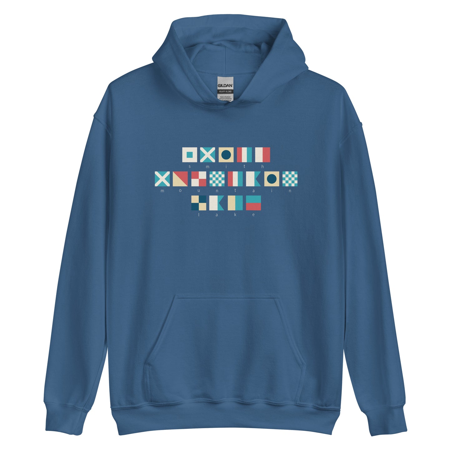 Smith Mountain Lake Nautical Flags Unisex Hoodie Sweatshirt