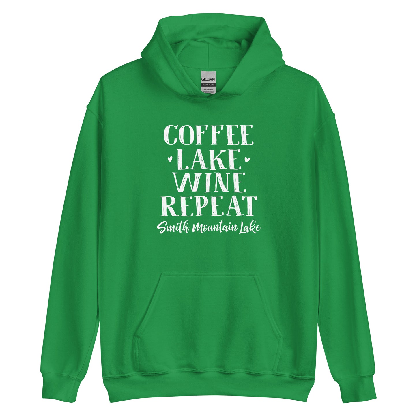 Coffee, Lake, Wine Repeat - Smith Mountain Lake Unisex Hoodie Sweatshirt