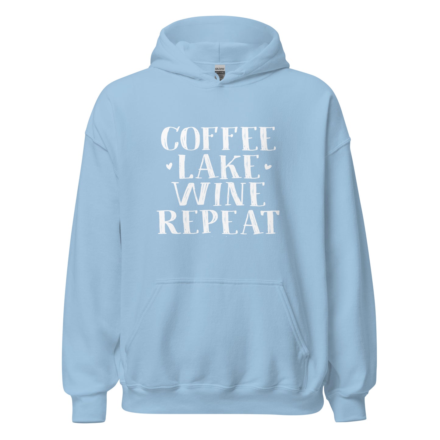 Coffee Lake Wine Repeat Unisex Hoodie Sweatshirt