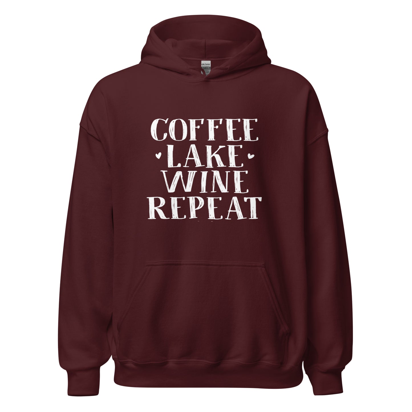 Coffee Lake Wine Repeat Unisex Hoodie Sweatshirt