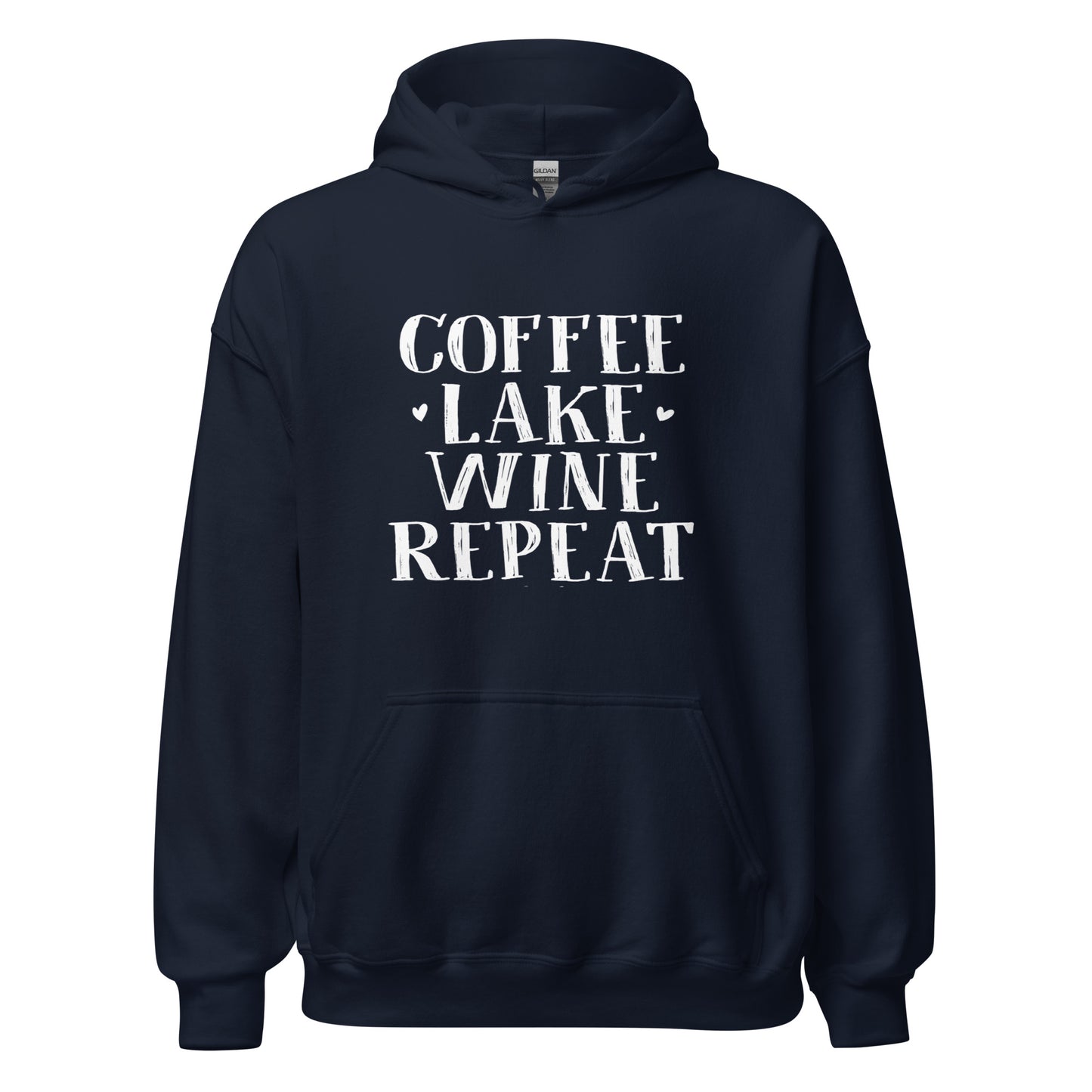 Coffee Lake Wine Repeat Unisex Hoodie Sweatshirt