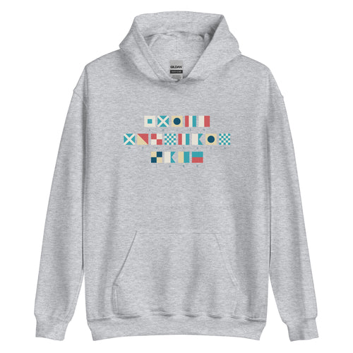 Smith Mountain Lake Nautical Flags Unisex Hoodie Sweatshirt