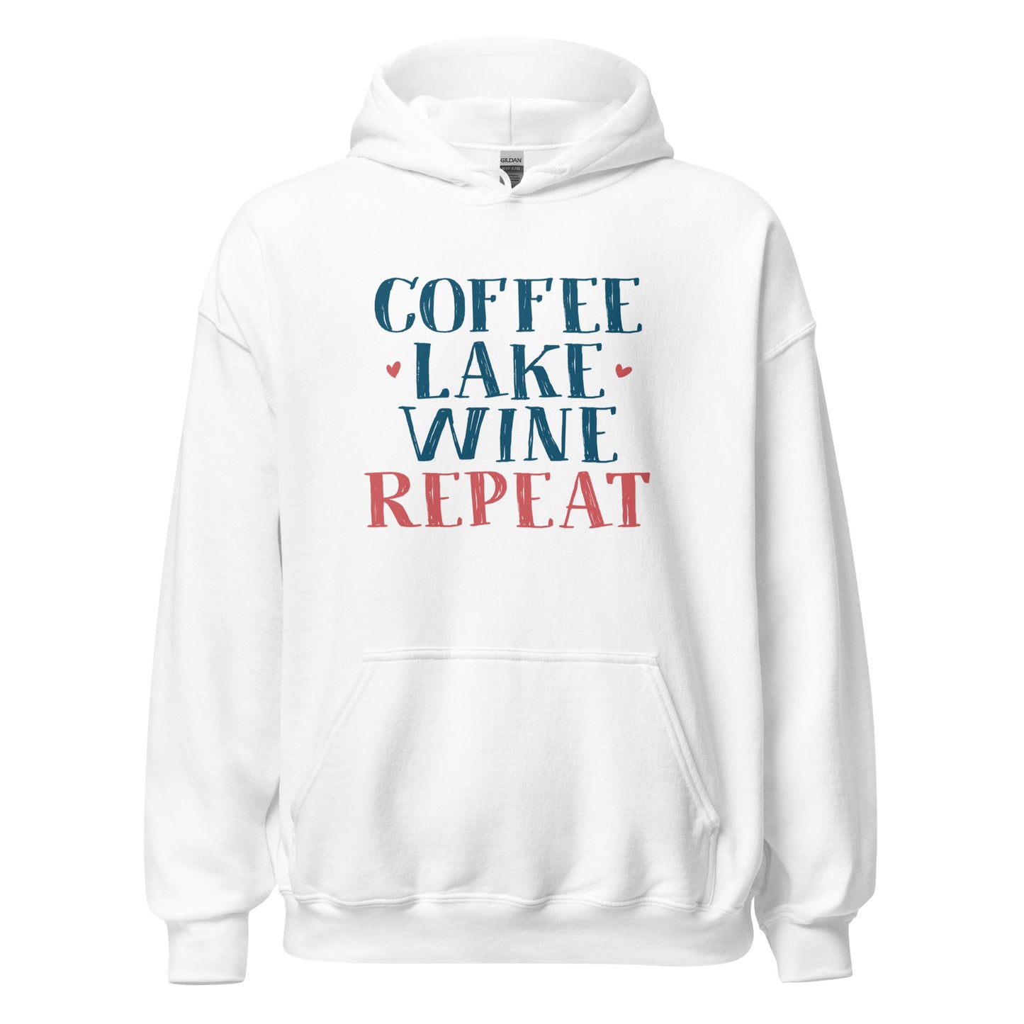 Coffee Lake Wine Repeat Unisex Hoodie Sweatshirt