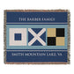 Personalized Smith Mountain Lake Woven Blanket - Family Name & SML Nautical Flags Throw Blanket