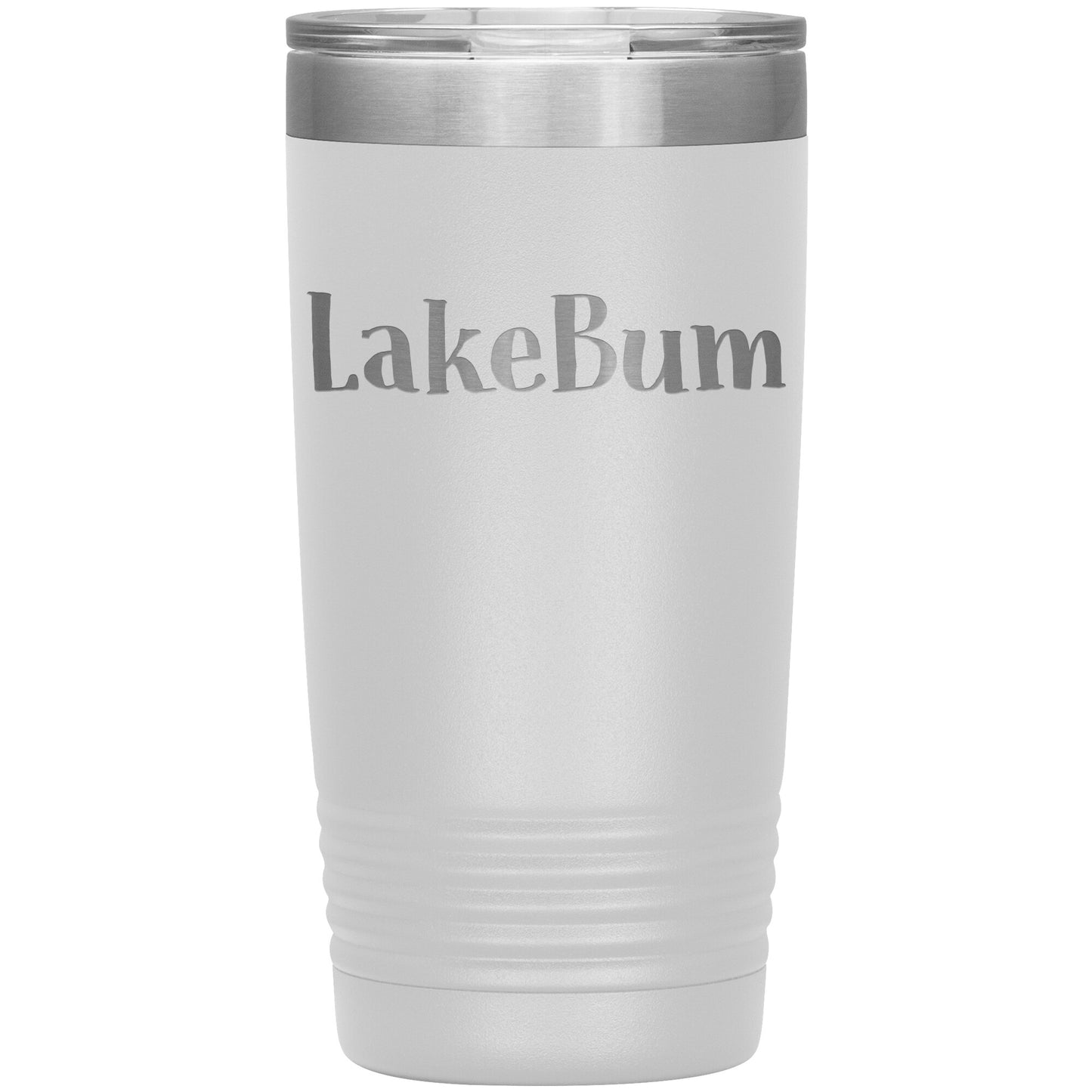 Lake Bum Funny Drink Tumbler - Insulated Cup with Lid
