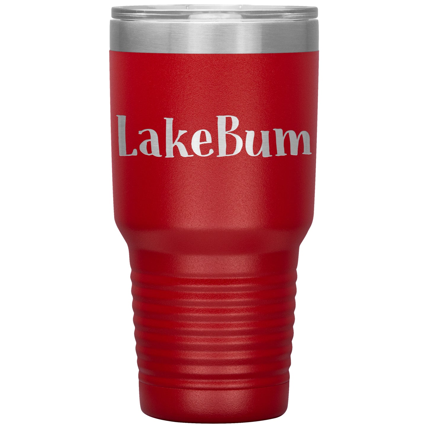 Lake Bum Funny Drink Tumbler - Insulated Cup with Lid