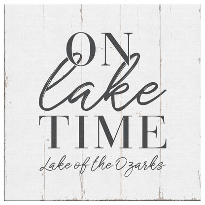 Lake of the Ozarks - Custom On Lake Time Canvas Wall Art