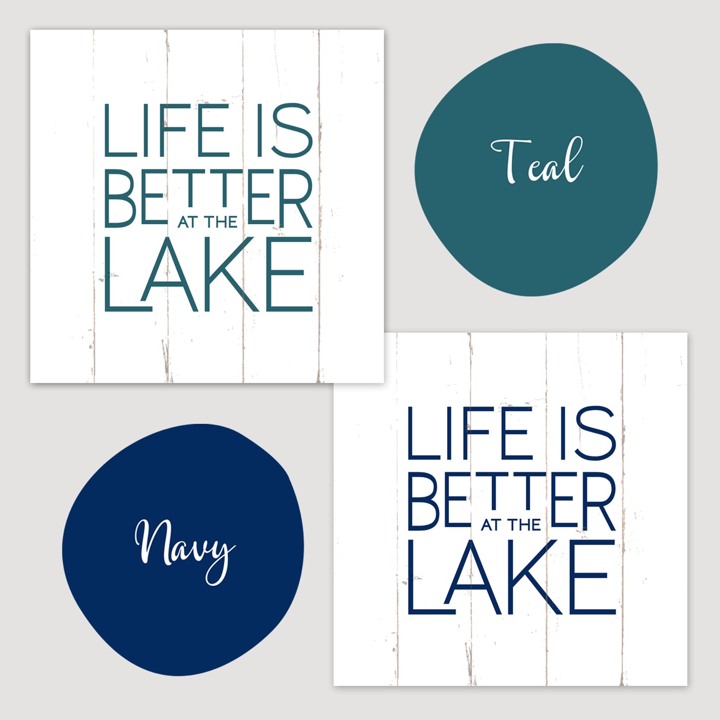 Life Is Better At The Lake - Canvas Wall Sign - Lake House Home Decor