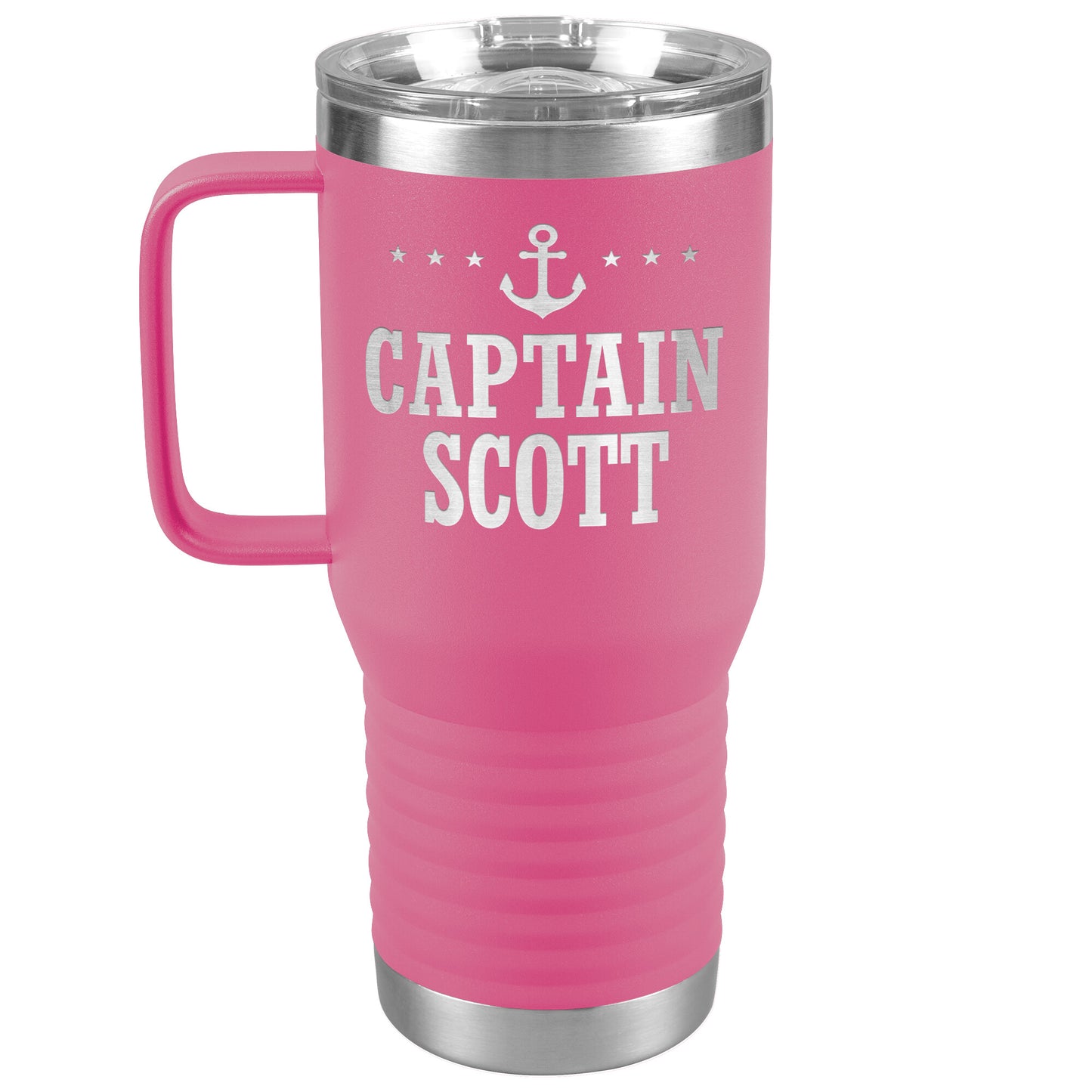 Personalized Boat Captain Drink Tumbler - Custom Lake Gift