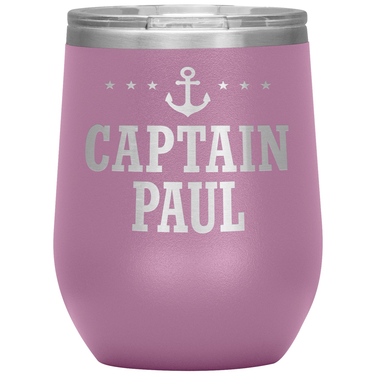 Personalized SML Boat Captain Wine Tumbler - Laser Etched