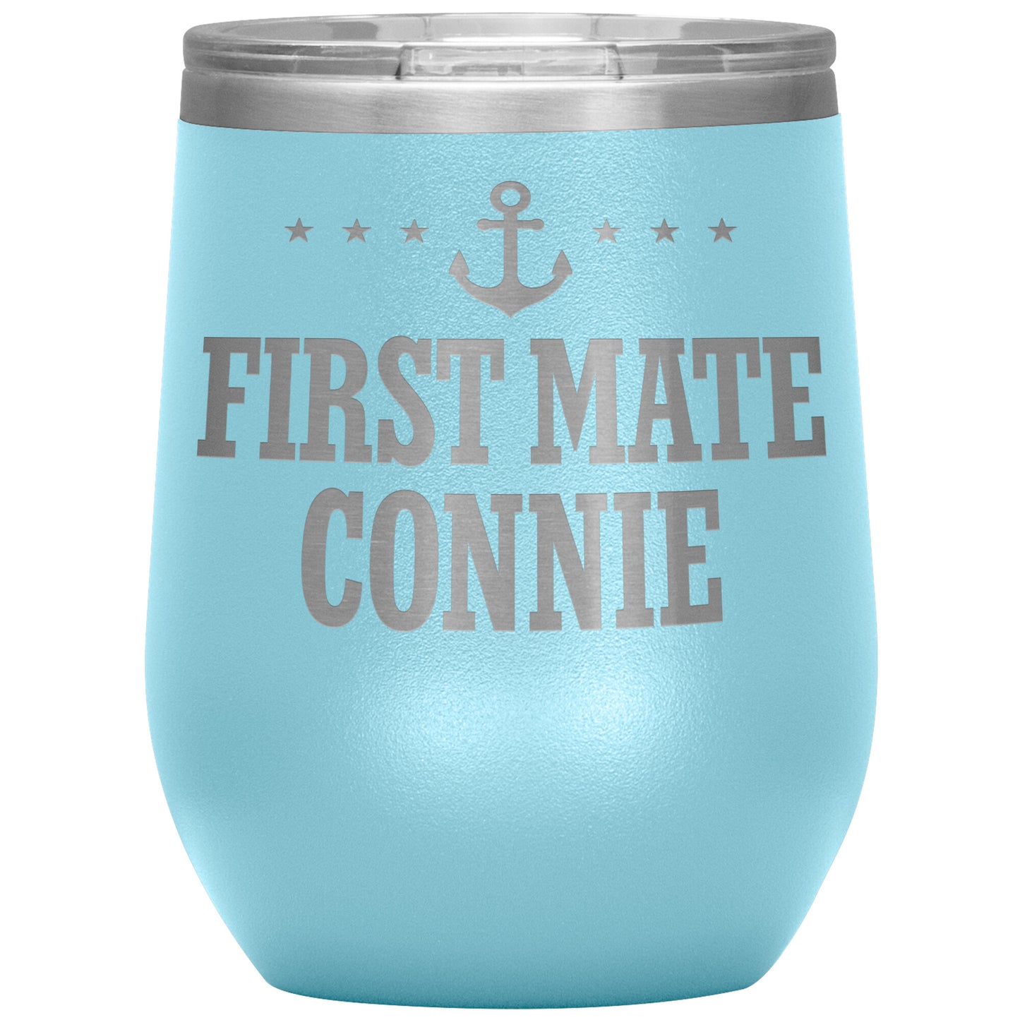 Personalized First Mate 12oz Wine Tumbler - Stemless Cup