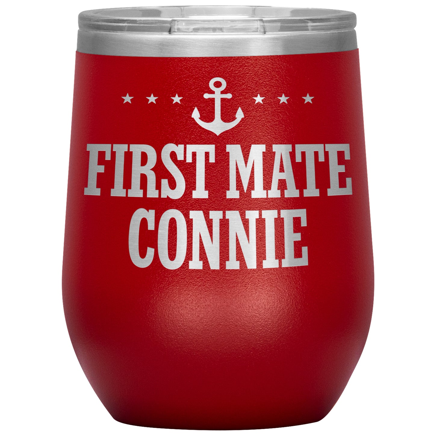 Personalized First Mate 12oz Wine Tumbler - Stemless Cup