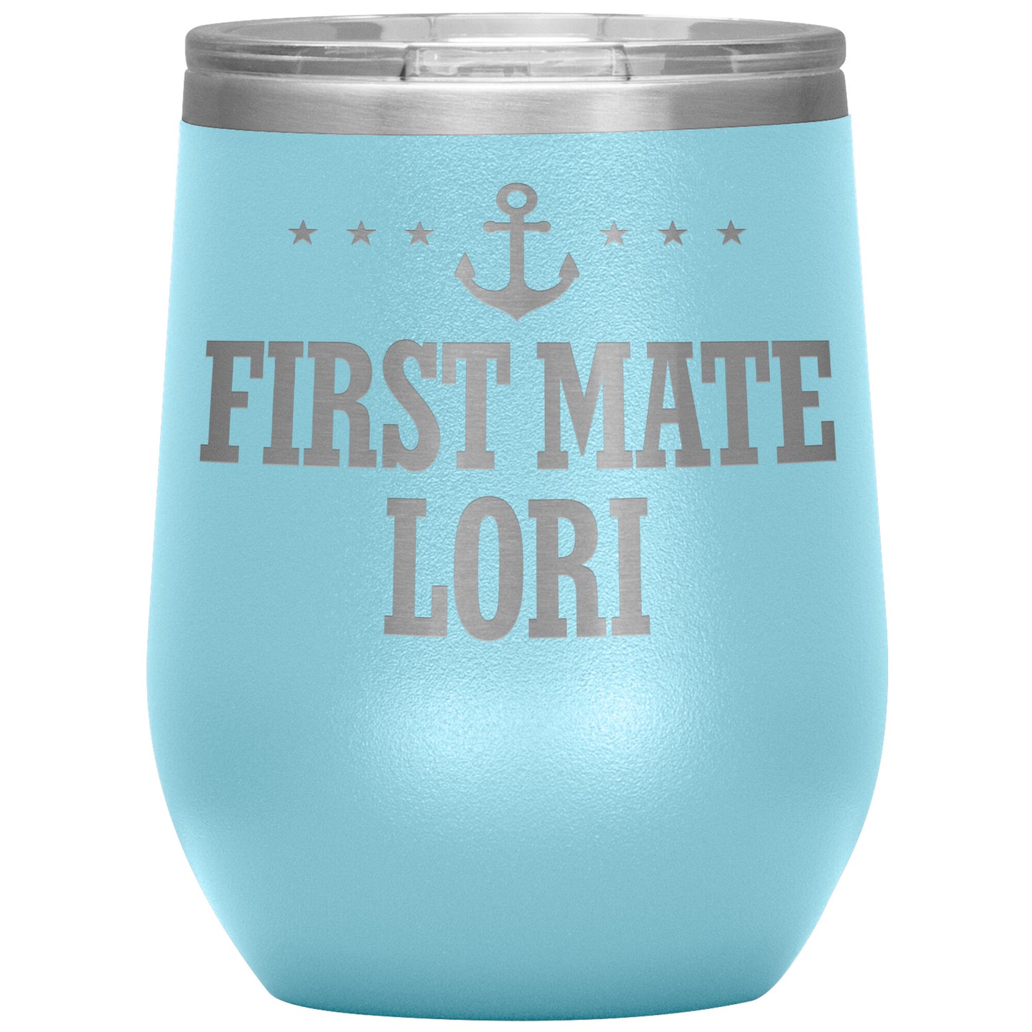 Personalized SML First Mate Wine Tumbler - Laser Etched