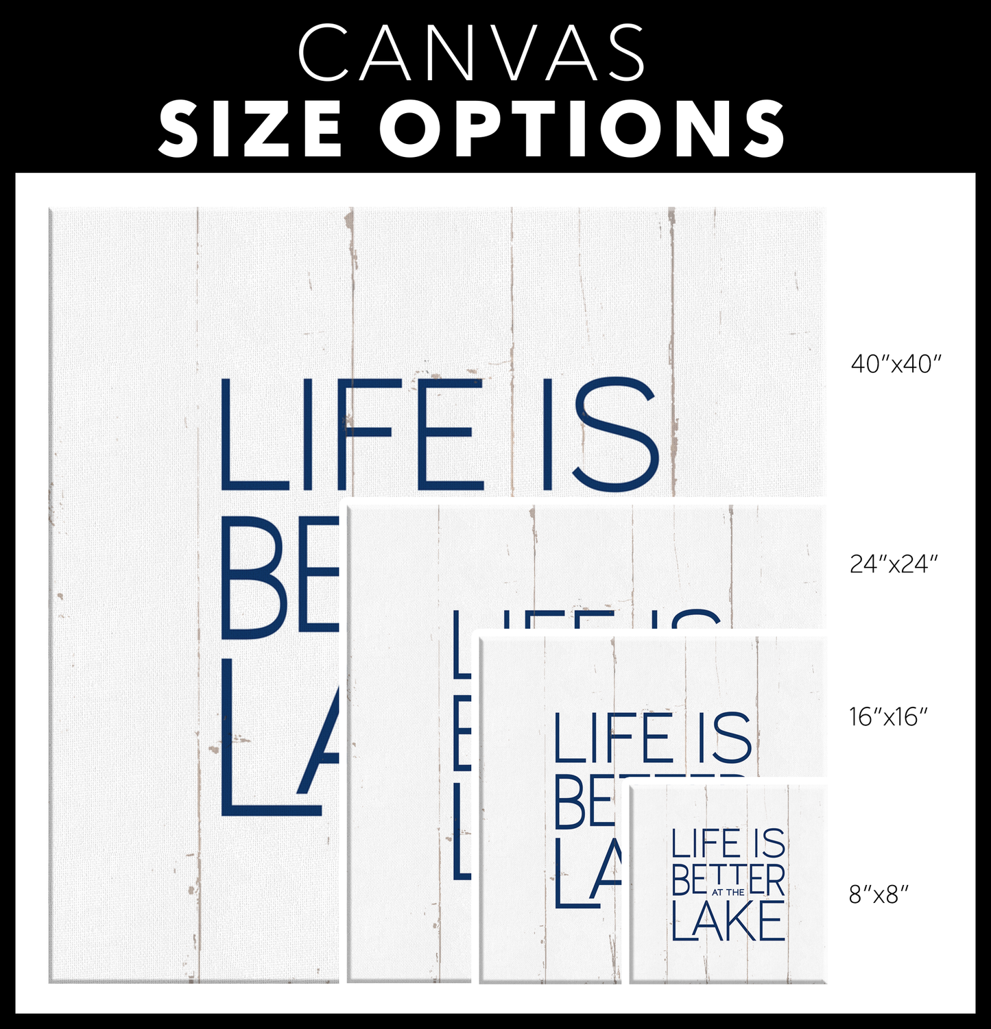 Life Is Better At The Lake - Canvas Wall Sign - Lake House Home Decor