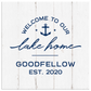 Welcome To Our Lake Home - Custom Canvas Wall Sign - Lake House Home Decor