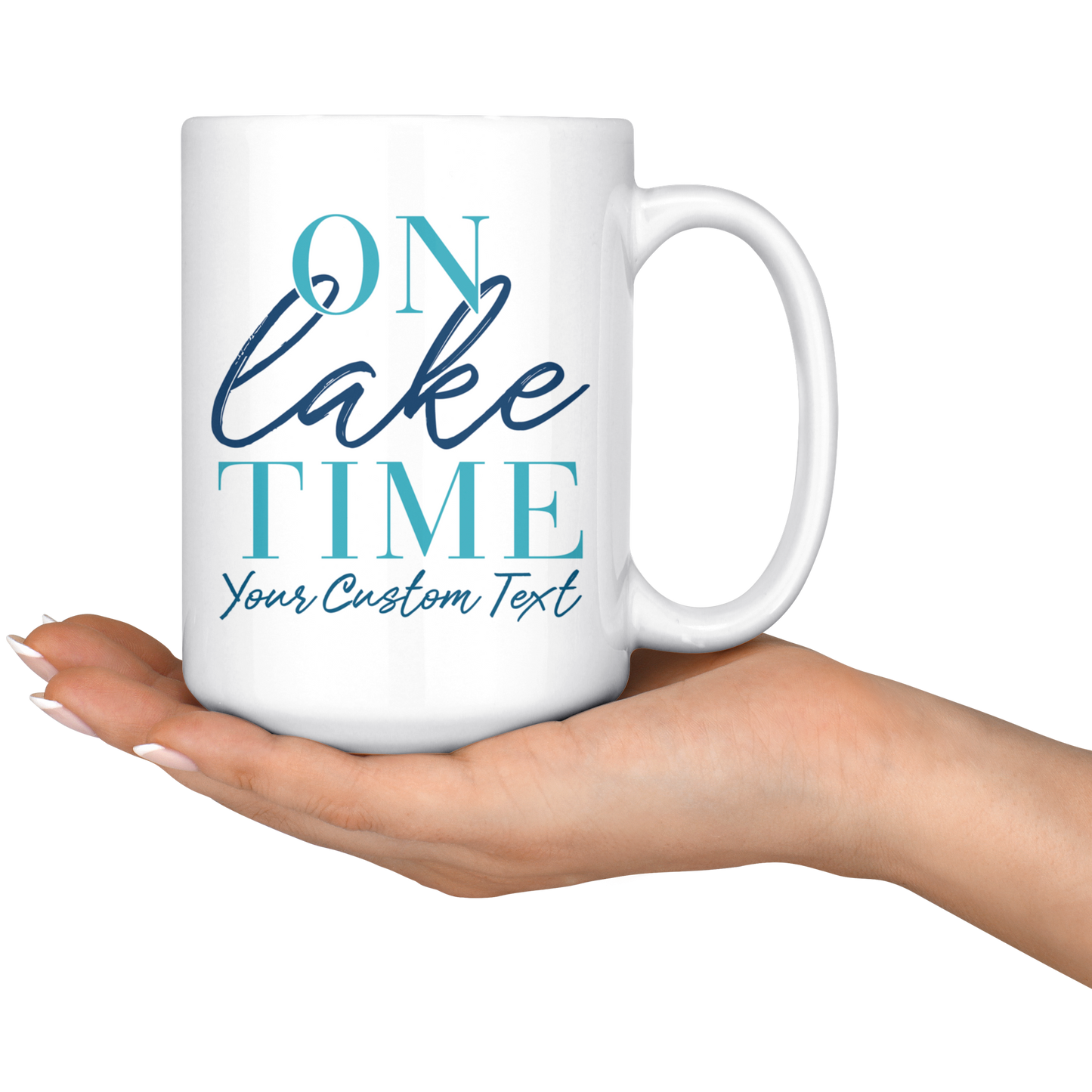 On Lake Time Custom Coffee Mug