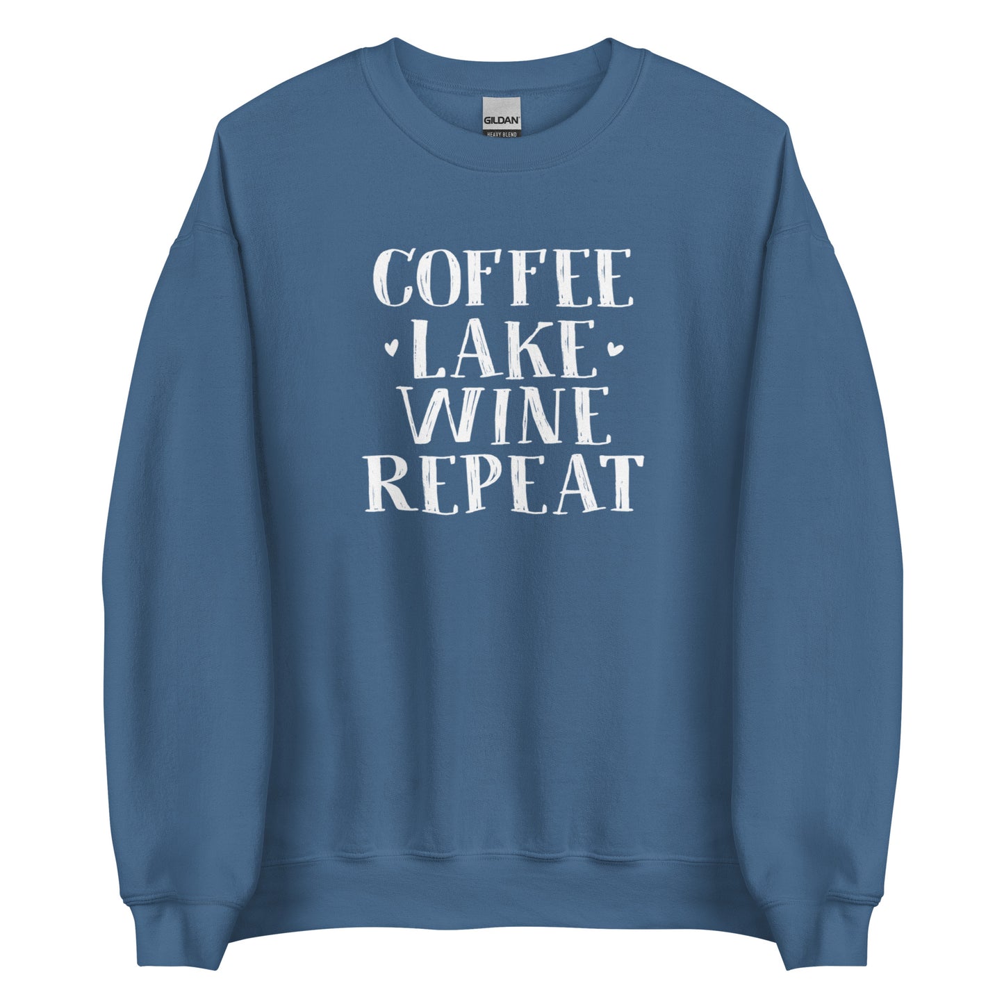 Coffee Lake Wine Repeat Unisex Crewneck Sweatshirt