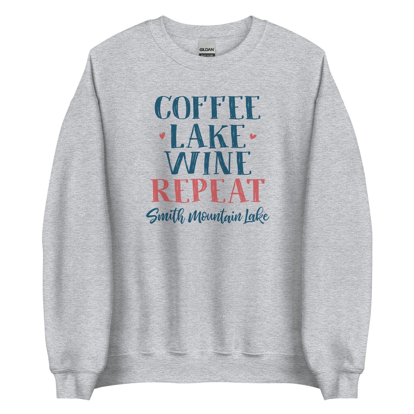 Coffee Lake Wine Repeat - Smith Mountain Lake, VA Unisex Crewneck Sweatshirt