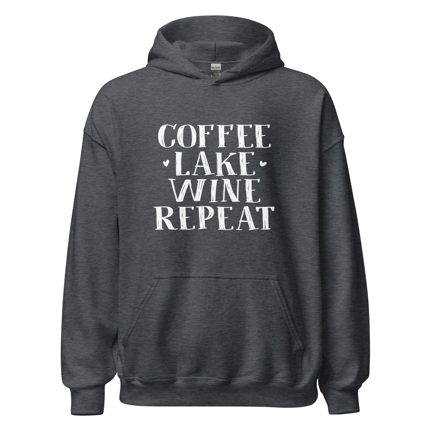 Coffee Lake Wine Repeat Unisex Hoodie Sweatshirt