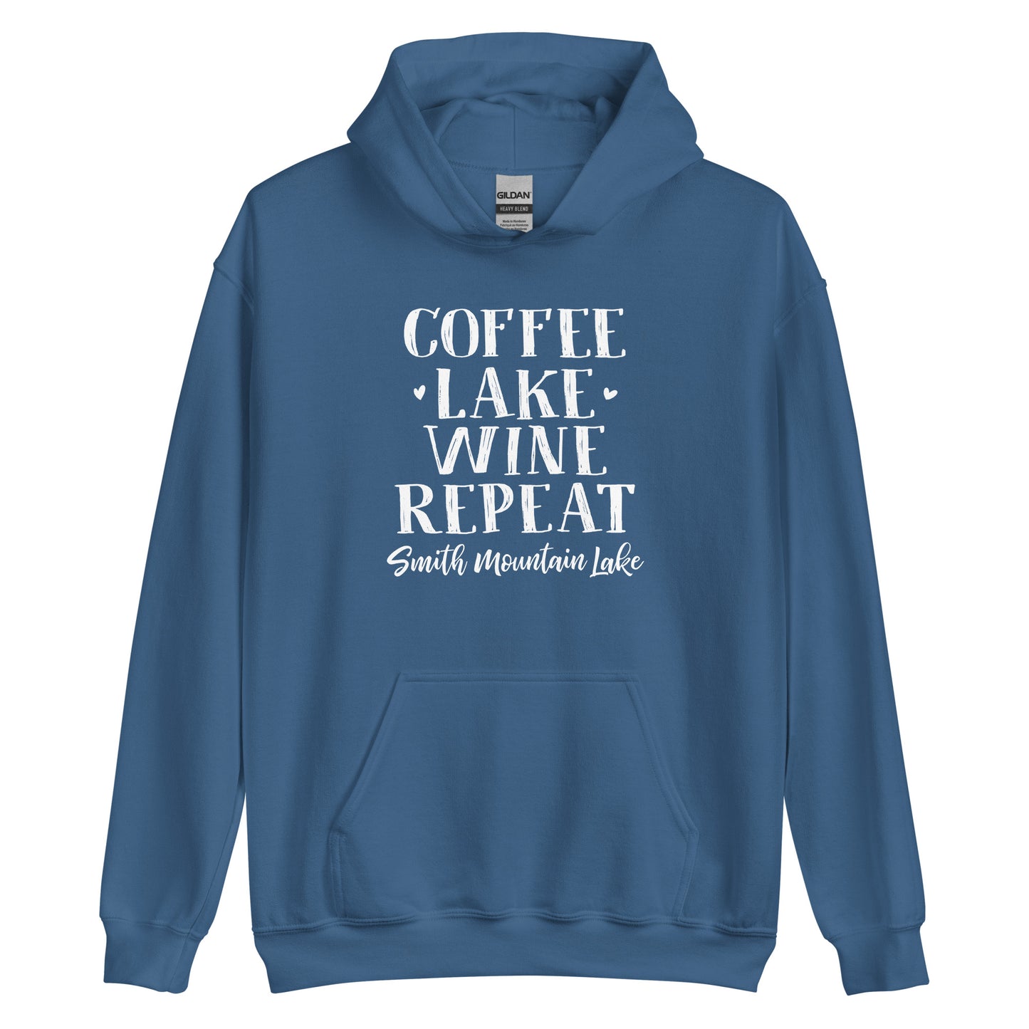Coffee, Lake, Wine Repeat - Smith Mountain Lake Unisex Hoodie Sweatshirt
