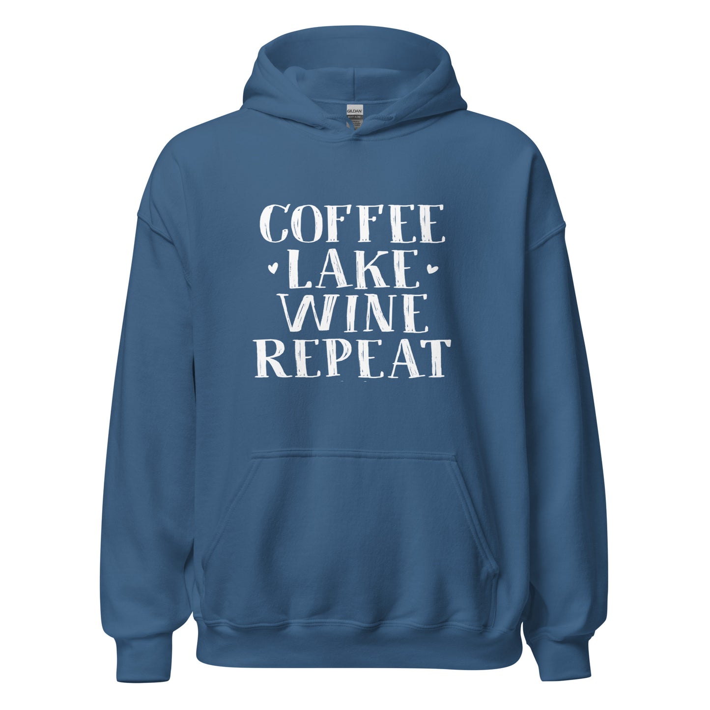 Coffee Lake Wine Repeat Unisex Hoodie Sweatshirt