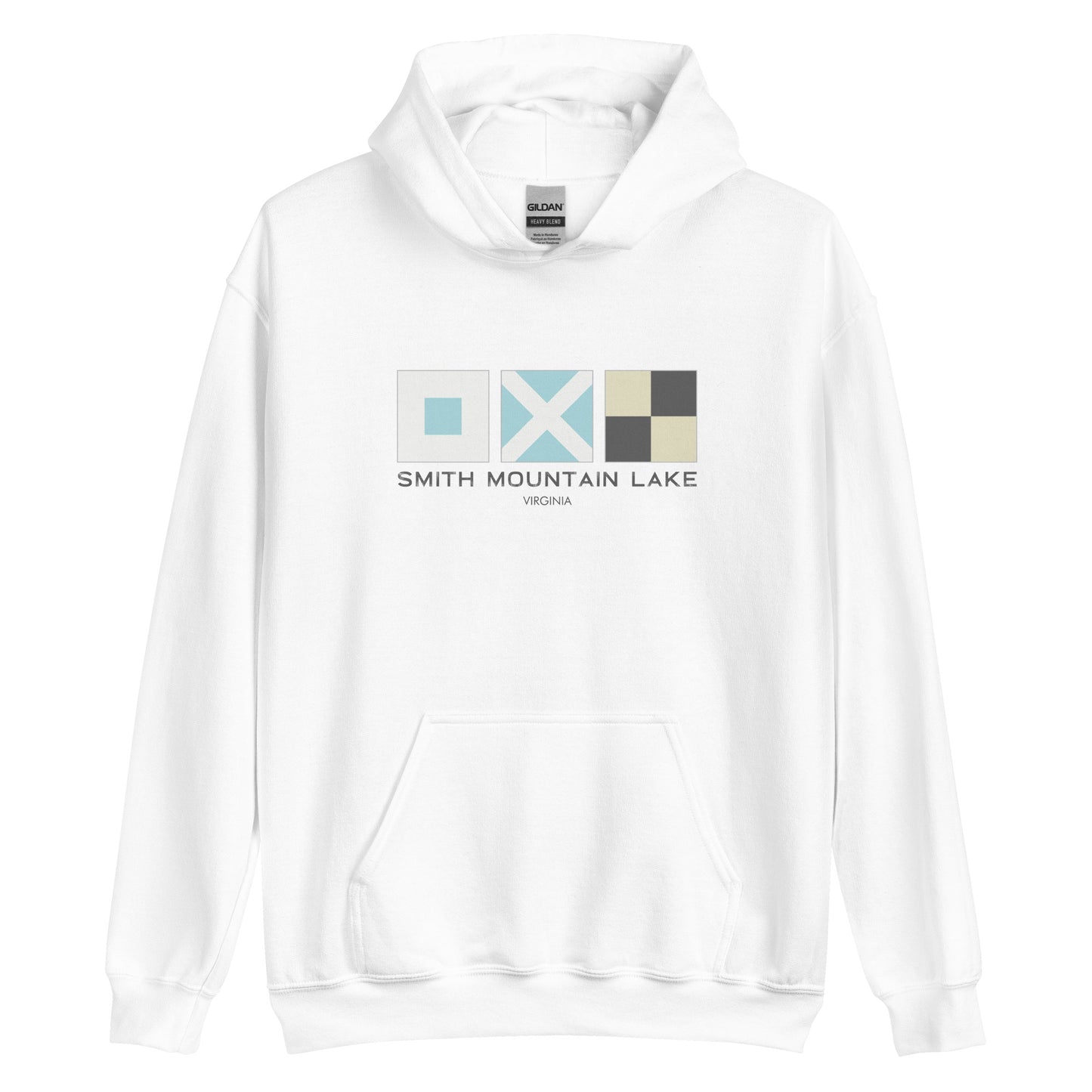 Smith Mountain Lake (SML) Nautical Flags Unisex Hoodie Sweatshirt